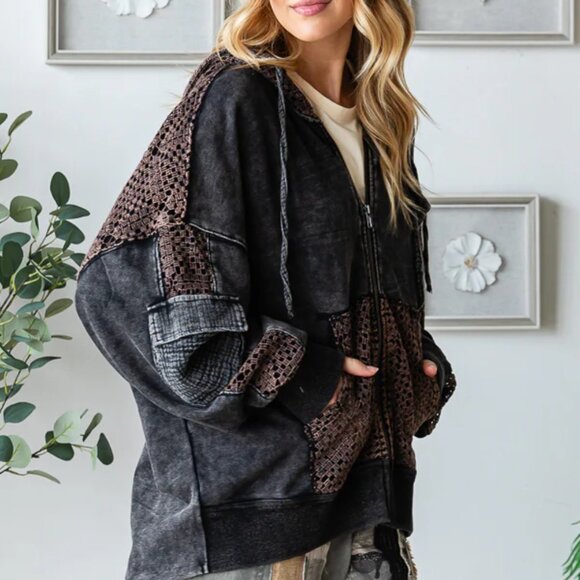 Oli & Hali Twisted Back Hoodie Zip up NEW Size XL - Picture 5 of 7